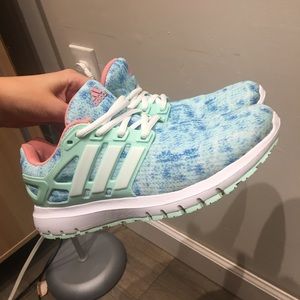 👟 ADIDAS cloudfoam shoes mint pink blue sneakers